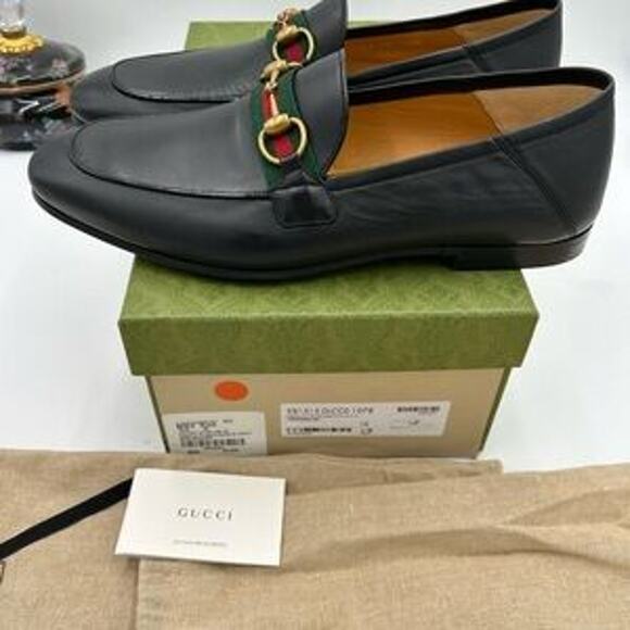 Men's Gucci Jordaan Horsebit loafers size 10 fits 11 US made in Italy - Picture 7 of 8
